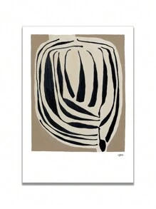 1 幅帆布印刷海报，现代抽象艺术，带有女性、树叶、字母、个性化创意组合，墙壁组合艺术海报，用于客厅、卧室、沙发背景、接待处、走廊的美学墙壁装饰，不含框架，PVC 管包装用于运输，完美的理想礼物，绘画家居装饰，墙壁艺术