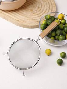 1入/6入組不銹鋼豆漿濾網，多種尺寸核桃手柄不粘撇渣勺，適用於廚房、廚房用品、食品、烹飪、露營、度假、海灘、房間裝飾、組織者、派對、旅行等。 - 彩色 - 查看 18