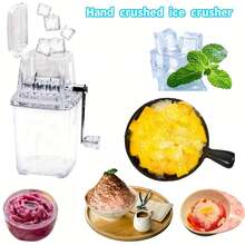 1入組夏季手動削冰機，冰沙機，可攜式削冰機，手動雪花冰機，非常適合製作雪花冰、沙冰，廚藝運輸用品，非常適合餐廳、廚房、酒吧、奶茶店、製冰、派對、旅行、婚禮、生日、露營、畢業、單身派對、廚房、廚房用品、儲存、裝飾、戶外使用。 - 無色 - 查看 1