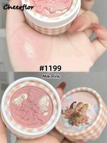 CHEERFLOR Embossed Solid Color Blush, Cheeks Powder Blush, Smooth Mate Face Blush, Light, Smooth, Facial Beauty Cosmetic Makeup - CFR1199 - 查看 6