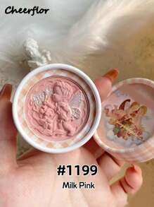 CHEERFLOR Embossed Solid Color Blush, Cheeks Powder Blush, Smooth Mate Face Blush, Light, Smooth, Facial Beauty Cosmetic Makeup - CFR1199 - 查看 1