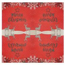 Christmas Letter And Santa Claus Deer Print By Napkins For Christmas Party Decoration, Kitchen Room Decoration, Home Scene Decoration, Birthday And Back To School Party Tableware,Christmas Gifts,Merry Christmas, For Outdoor, Camping
