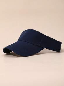 Solid Color Plain Sun Hat For Girls, Sunscreen Sun Shade Cap For Boys, Sports Visor Cap For Summer Running