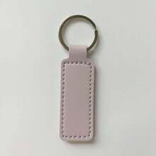 Creative Double-Sided Car Line PU Leather Keychain, Small Gift Metal Pendant For Car Keys