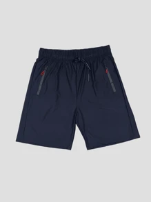 Men Plus Size Shorts - 藏蓝色 - 查看 2