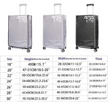 Clear PVC Suitcase Cover, PVC Transparent Plastic Suitcase Cover Luggage Protector Bag, 18 20 22 24 26 28 30 Inch Transparent Clear Travel Luggage Covers - Waterproof Dustproof Protective Suitcase Protectors For Travel Bag For School School Accessories School Stuff