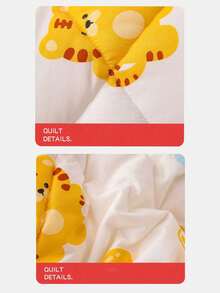 Chăn Trẻ Em Mùa Thu Ấm Áp Mẫu Giáo Ngủ Trưa Điều Hòa Chăn Xuân Thu Chăn Đơn Vỏ Chăn Bốn Mùa (120*150Cm) - dâu tây thỏ hồng - Xem 5