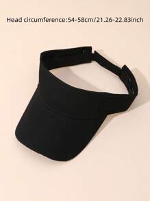 Solid Color Plain Sun Hat For Girls, Sunscreen Sun Shade Cap For Boys, Sports Visor Cap For Summer Running