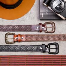 Men Belts - 鏽棕色 - 查看 2