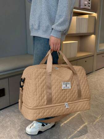 New Large-Capacity Travel Bag, Versatile Women's Fitness Bag, Casual Rhinestone Shopping Bag, Handbag, Shoulder Bag, Vacation Bag, Maternity Bag, Boarding Bag With Independent Shoe Position, Discharge Bag, Warm Winter, Same Style For Men And Women, Lightweight Foldable Luggage Bag For Suitcase Overnight Bag Gym Bag Duffle Bag Weekend Bag Duffel Bag For Luggage Carry On Bag College Bag Luggage Bags Weekender Bag Hospital Bag Holiday