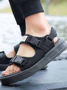 Sandalias Price Shoes Playa Baño Negro Destalonado Hombre - Negro - Ver 2