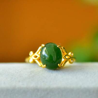 Natural Canadian Jasper Rings, Gold-Plated Inlaid Jade Rings, Diamond Rings, Adjustable Size Rings, Handmade Men's And Women's Gemstone Rings, Personalized Rings, Energy Rings, Anniversary Rings, Engagement Rings, Gifts For Her.