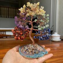 7 Chakra Gemstone Tree Of Life - Crystal Tree - 7 Chakra Tree - Positive Energy Crystal Tree - Feng Shui - Energy Gemstone Tree - Money Tree - Home Decor - Thoughtful Gift For Family And Friends - Multicolor - View 7