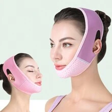 1pc Double Chin Strap Sleep Face Mask With Facial Band - Multicolor - View 9