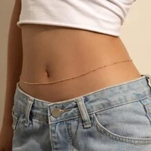 1條性感極簡金屬鍊條腰帶,時尚身體鍊 - 彩色 - 查看 12