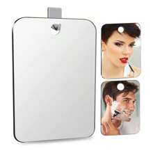 1入組亞克力防霧淋浴鏡，男士浴室化妝刮鬍鏡，帶手柄，便攜式 - 銀色 - 查看 5