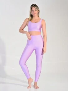 Women Sports Leggings - Lila Púrpura - Ver 5