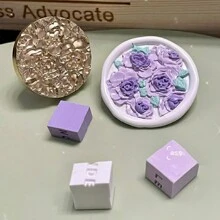 4 Pieces Embossed Flower Wax Seal Seal, Embossed Engraved Wax Seal Head, Wax Seal Head, Wedding Invitation Wax Seal, Letter Packaging, Seal Supplies Accessories Back To School