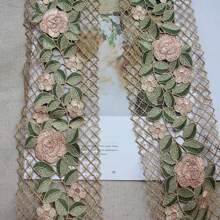1 Yard Mesh Embroidered Floral Lace Trim Clothing Edge Decoration Material