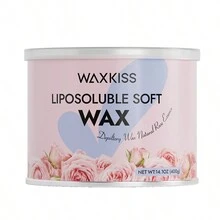 WAXKISS 400g Jar-Packaged Hair Removal Soft Wax Home Use Painless Depilatory Cream For Both  Suitable For All Skin Types And Hair Textures Ideal For Depilation Of Various Body Parts Such As Armpits Legs Hands Etc - 玫瑰 - 查看 5