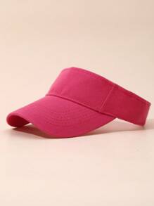 Solid Color Plain Sun Hat For Girls, Sunscreen Sun Shade Cap For Boys, Sports Visor Cap For Summer Running