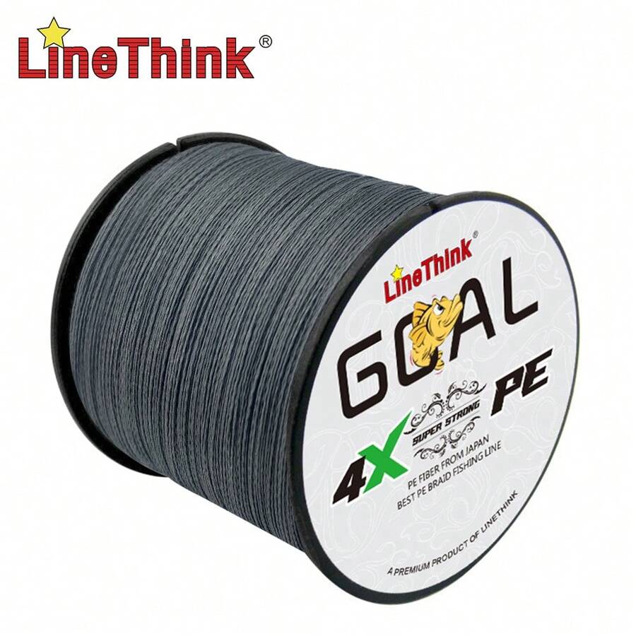 LineThink 300M/328YDS Durable 4-Strands Multifilament PE X4 Braided Fishing Line 10-100 LB For Smooth Casting, Super Strong, Anti-Abrasion, Lure Sea Fishing Tackle, Beach Essential - Grey - View 1