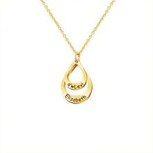 Collar de nombre grabado personalizado de acero inoxidable con 1-4 piezas, nombre personalizado, collar de colgante en forma de gota de varias capas, joyería de diseñador para mujeres, accesorios de San Valentín para regalo de joyas de novia