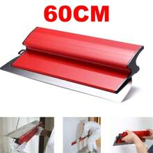 Desempenadeira 60cm Aço Inox com Lâmina Flexível Lisa Para Massa Corrida com Troca de Lâmina - Vermelho - Visão 2