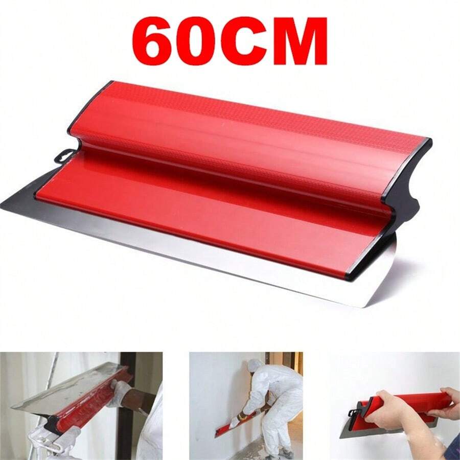 Desempenadeira 60cm Aço Inox com Lâmina Flexível Lisa Para Massa Corrida com Troca de Lâmina