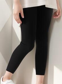 1 Stück Kinder Leggings Einfarbig, geripptes, bequemes und atmungsaktives Material für Ganzjahresnutzung