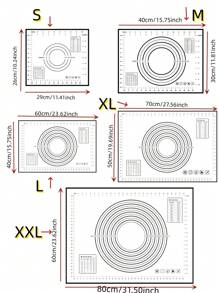 1 pieza Alfombrilla de amasar de silicona platino, color aleatorio rojo o negro