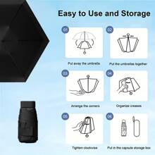 1把流行多色折叠便携迷你口袋伞，六折伞，晴雨两用伞，高品质雨伞，春夏必备，伴娘礼物，房间/卧室装饰，沙滩/旅行，男女通用，度假必备，可爱小物 - 彩色 - 查看 9