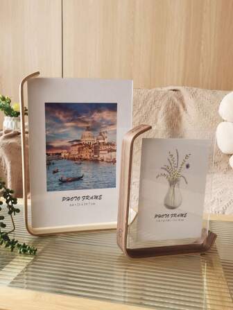 Versatile Acrylic Photo Frame With Wooden Stand - Perfect For Displaying Photos, Artwork & More - Available In 4 Sizes, 4x6 Inch Photo Frame, Antique Wooden Picture Frame 5 X 7 Inch With Clear Acrylic, 6x8 Inch Photo Frame,A4 8.3X11.8 Inch Photo Frame,Double-Sided Desktop Display, Wedding Photo Frame Decoration Gifts Birthday Graduation