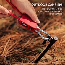 (5M) Dây cắm trại có ròng rọc, Dây cắm trại phản quang, Dây buộc lều có thể tái sử dụng có móc treo, Dây dẫn hướng lều có bộ điều chỉnh, Thích hợp cho những người đam mê cắm trại dưới bóng râm, Lều, Đi bộ đường dài, Chèo thuyền kayak - trắng - Xem 4