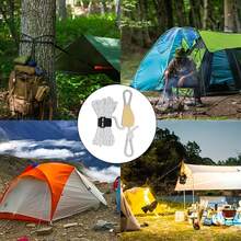 (5M) Dây cắm trại có ròng rọc, Dây cắm trại phản quang, Dây buộc lều có thể tái sử dụng có móc treo, Dây dẫn hướng lều có bộ điều chỉnh, Thích hợp cho những người đam mê cắm trại dưới bóng râm, Lều, Đi bộ đường dài, Chèo thuyền kayak - trắng - Xem 6