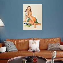 1 bức tranh cô gái cổ điển bằng vải canvas treo tường, tranh trang trí tường để làm quà tặng, phòng ngủ, văn phòng, phòng khách, quán cà phê, quán bar, trang trí tường, trang trí nhà và ký túc xá - Nhiều màu - Xem 19