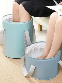 1 pieza de cuenco de baño de pies portátil plegable - Alivia y refresca tus pies en cualquier lugar y en cualquier momento para mujeres y hombres