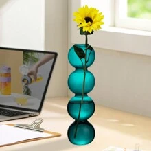RORA 1pc Glass Bubble Vase, Mushroom Shape, Decorative Transparent Flower Bud Vase, Creative Mushroom Glass Vase For Hydroponics, Art Plants, Dining Table Flower Vase - Color - View 5