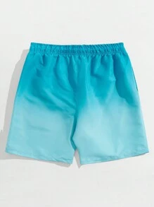 Gradient Colored Drawstring Beach Shorts For Men, Quick-Drying And Water Resistant Exercise, Running, Swimming Trunks, Men's Square Leg Swimwear And Hotspring Shorts,Hawaiian