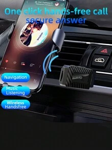 帶屏幕顯示的藍牙音頻接收器和發射器，AUX音頻適配器，可應用於汽車/家用立體聲，支持免提通話，V5.3 - 黑色 - 查看 9