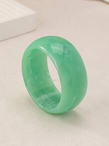 1pc Vintage Western Minimalist Design Exaggerated Punk Style Resin Wide Cuff Bracelet - Resin Bracelet - View 5