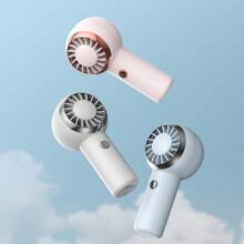 Nuevo ventilador portátil turbo manual estilo coreano, ventilador pequeño USB recargable con viento fuerte para uso al aire libre - Multicolor - Ver 7