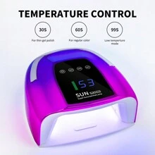 LIMEGIRL Nueva lámpara de uñas inalámbrica con tecnología UV y Led, 48 luces LED, secador de uñas recargable con 3 configuraciones de temporizador, luz de uñas profesional con linda forma de corazón y gran pantalla LCD