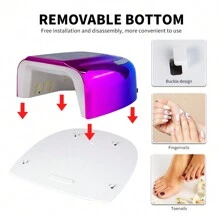 LIMEGIRL Nueva lámpara de uñas inalámbrica con tecnología UV y Led, 48 luces LED, secador de uñas recargable con 3 configuraciones de temporizador, luz de uñas profesional con linda forma de corazón y gran pantalla LCD
