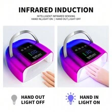 LIMEGIRL Nueva lámpara de uñas inalámbrica con tecnología UV y Led, 48 luces LED, secador de uñas recargable con 3 configuraciones de temporizador, luz de uñas profesional con linda forma de corazón y gran pantalla LCD