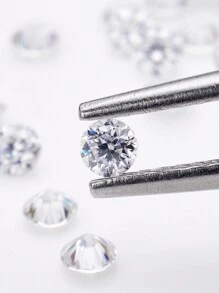 1pc Small Size 0.8-2.9mm Round VVS Moissanite D Color Loose Diamond For Side Stone Setting - Super White D Color - View 7