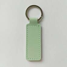 Creative Double-Sided Car Line PU Leather Keychain, Small Gift Metal Pendant For Car Keys