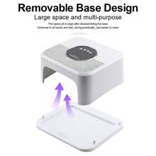 LIMEGIRL 45颗LED灯珠钻石美甲灯，凝胶指甲油固化LED紫外线灯，带4种定时设置、自动感应液晶显示屏，专业美甲沙龙工具配件