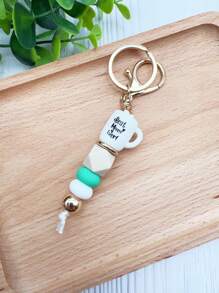 1 peça Chaveiro de Pérolas de Copo de Café de Silicone Criativo e Fashion para Bolsa, Chave, Presente para Amigos - xícara de café - Visão 7