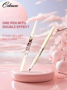 COLORROSE 1Pc Double Head Under Eye Highlighter Pencil,Pencil Stick + Liquid Pencil, Under Eye Highlighter + Shadow,  Lying Silkworm Pencil, Shimmery Cream Type, Brightening Under Eye Glitter Liner & Pencil Crayon For Eye Bags, Crease Proof, Smudgeproof, Long Lasting Highlighter Stick, Daily Makeup, Sparkling Inner Corner Highlighter,600mg+200mg - CR1046 - Xem 7